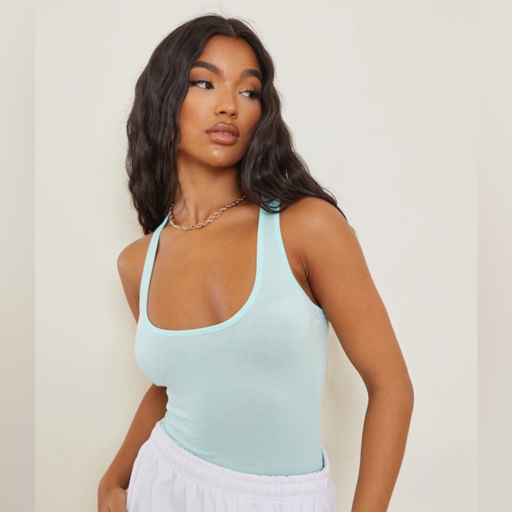 PrettyLittleThing Mint Green Bodysuit
